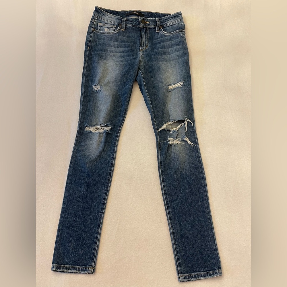 Joe's Jeans Dark Blue Distressed Skinny Jeans W28